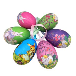 in stock 5*7cm Package Painted Egg TEUM Easter Egg Hanging Creative Paper Egg Amazon Mache egg