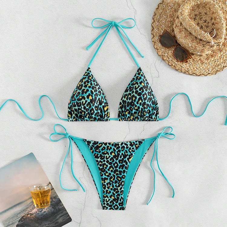 Leopard Bikini Set Für Damen Sexy Zweiteiliger Badeanzug_voghion.com