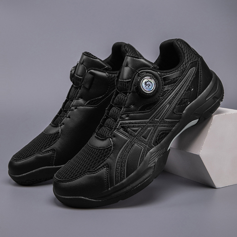 Nuevos botones giratorios transfronterizos zapatos de bádminton de tenis de mesa al aire libre zapatos de tenis de mesa ligeros y transpirables