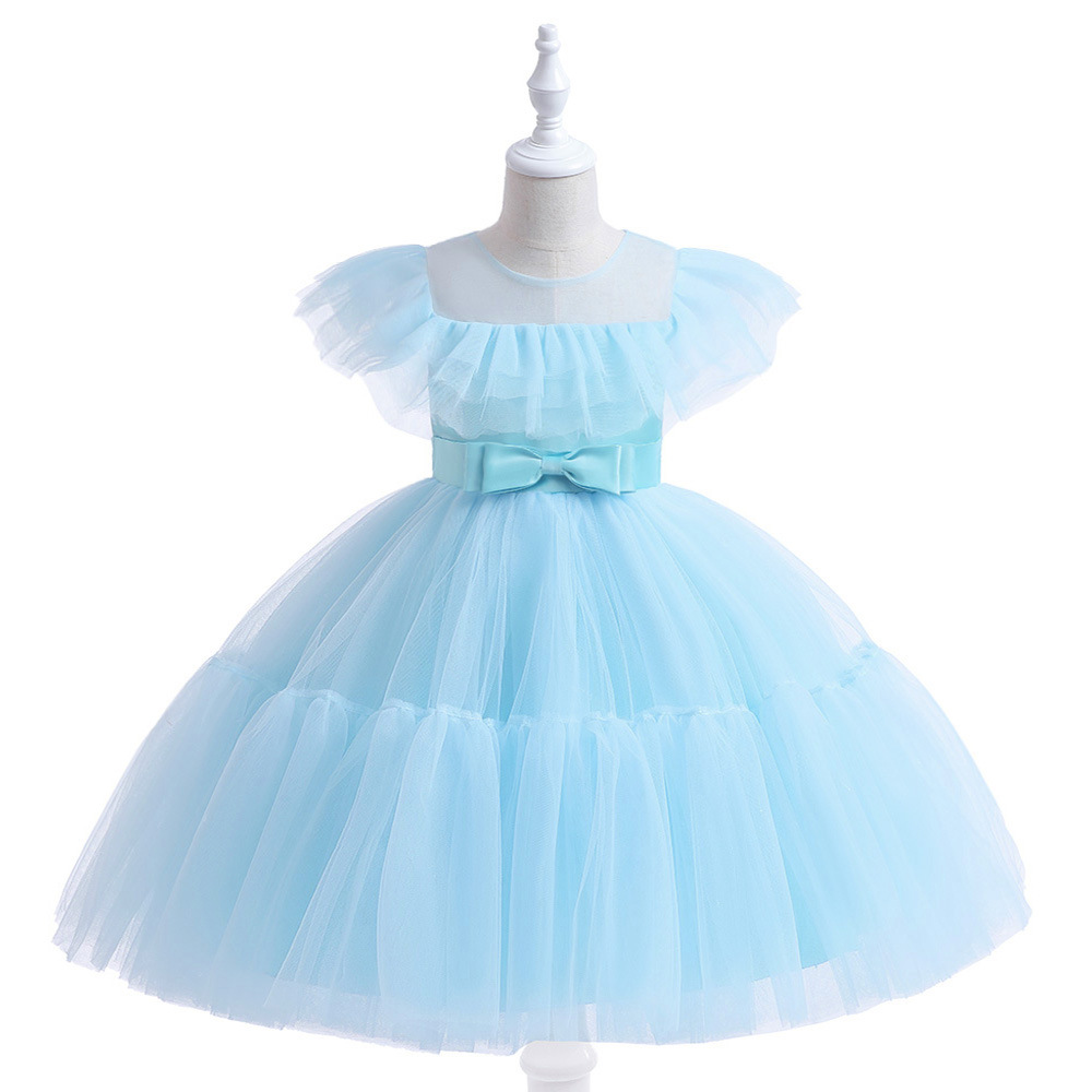 Los niños se visten Día de los niños de rendimiento traje pequeño y mediano de los niños pettiskirt vestido de cumpleaños de niña de flores vestido de princesa