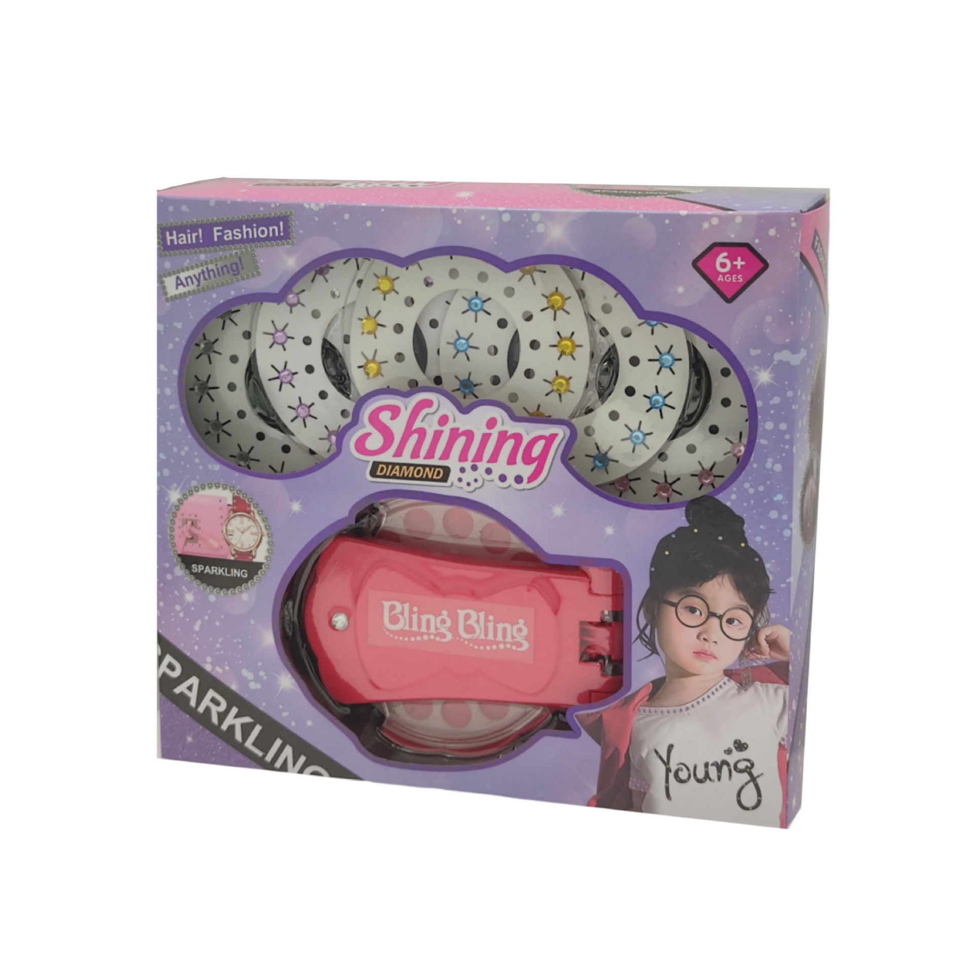 Diamantes mago blingbling chica maquillaje rhinestone juguete Tiktok mismo estilo niños rhinestone taladro flash