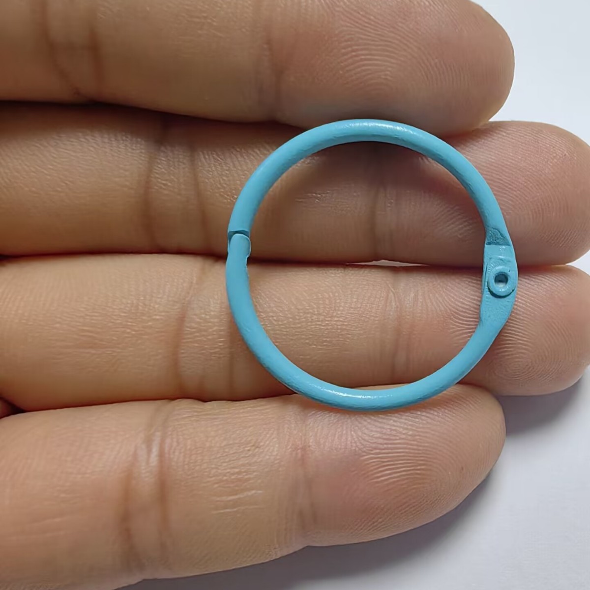DIY accesorios de llavero 30mm hierro pintado colorido llavero redondo anillo de apertura de anillo de fijación