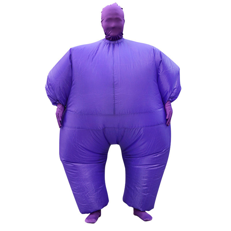 Halloween blanco silicona infláble disfraz de espectáculo festivales baile fiesta sumo enmascarado muñeca infláble