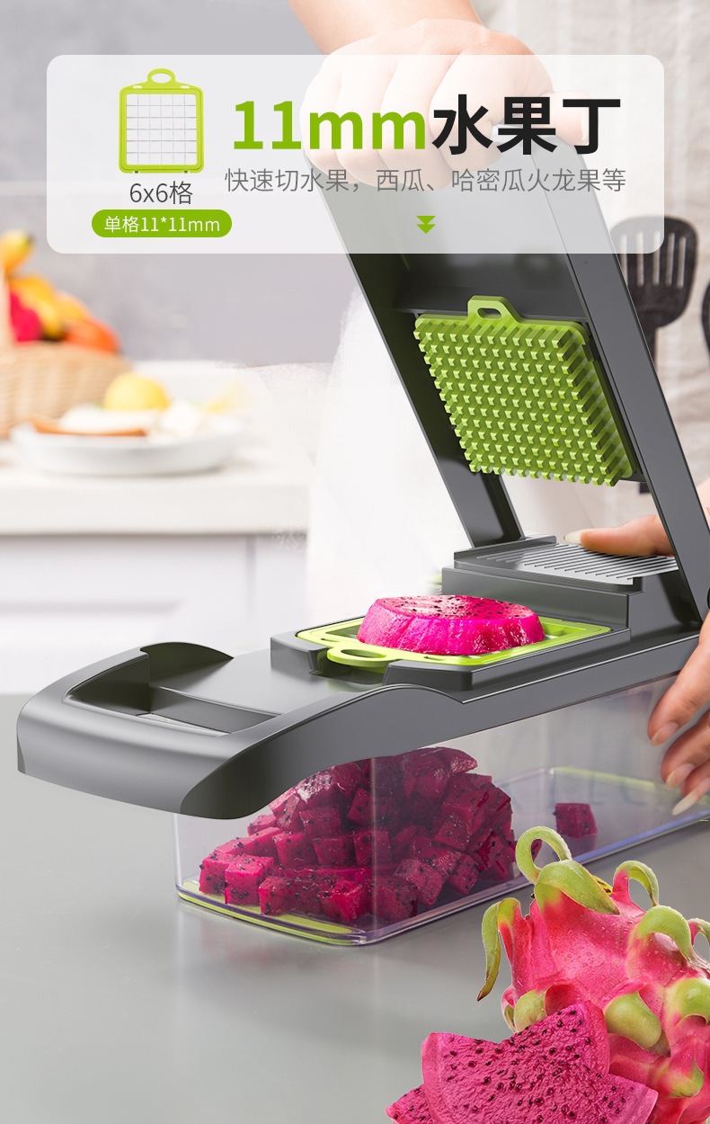Cross-border New Multifunctional Vegetable Cutter Household Potato Peeler Shredder Dicer Slicer Kitchen Essential Tool Set with Grater