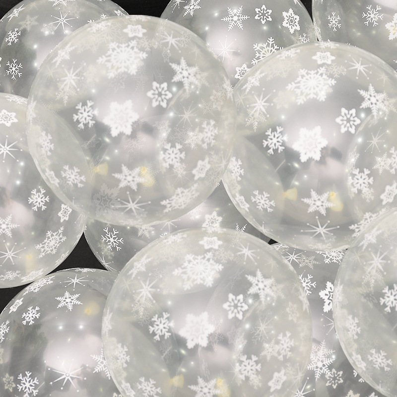 Impresión de bola transparente transfronteriza copo de nieve estrella ondulada punto de diseño de boda fiesta de cumpleaños artículos de decoración globos