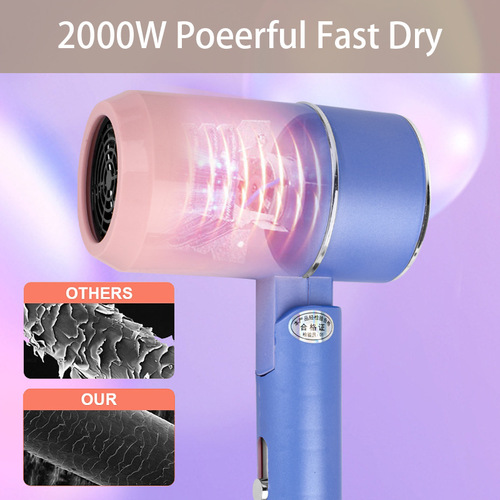 Internet celebrity hot-selling adjustable hair dryer for home student dormitory hammer blue light hair dryer three-speed adjustable hair dryer
