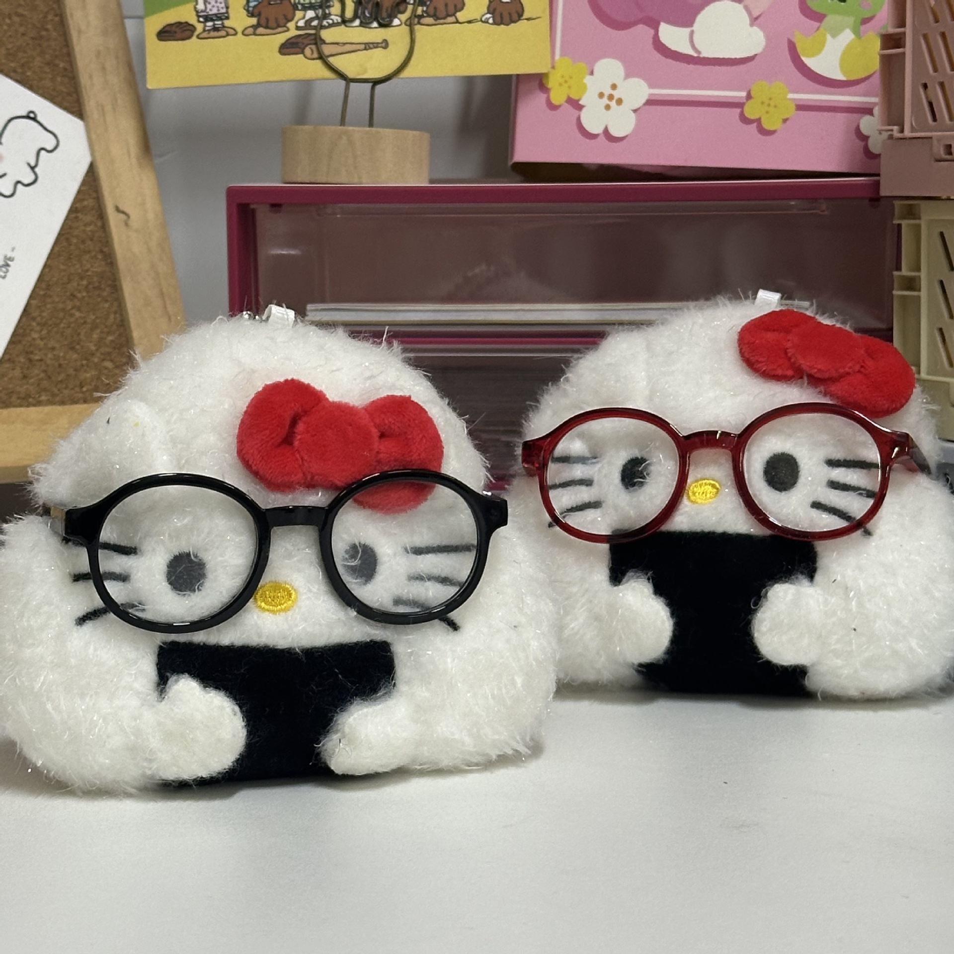 Hello kitty, glasses, cute cartoon pendant