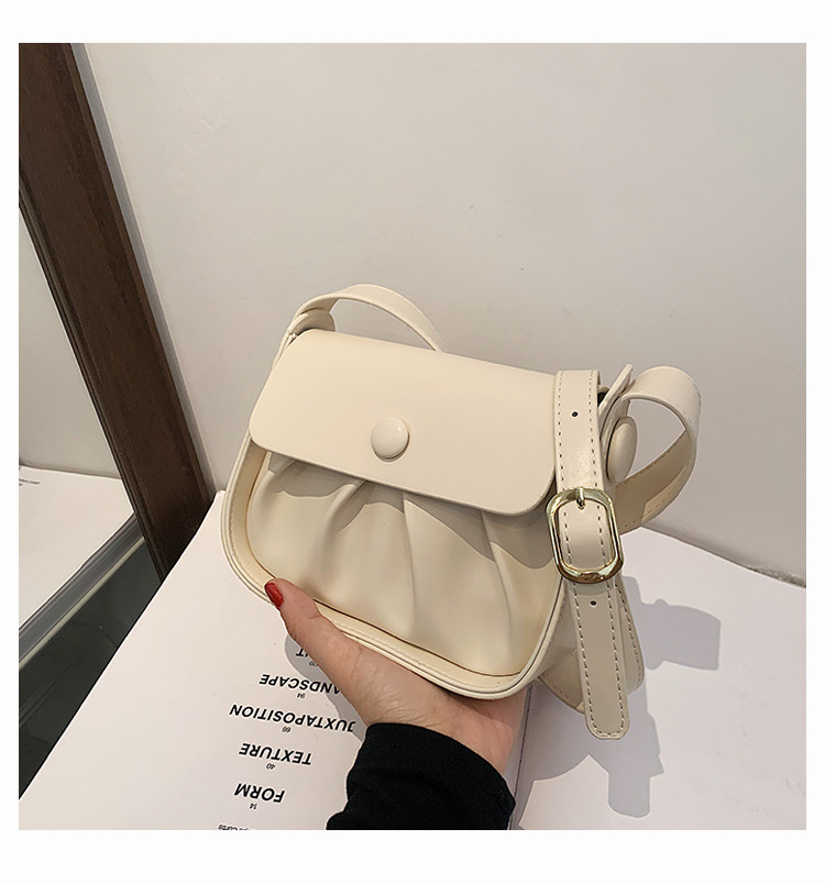 Wholesale Solid Color Shoulder Crossbody Saddle Bag Nihaojewelry display picture 46