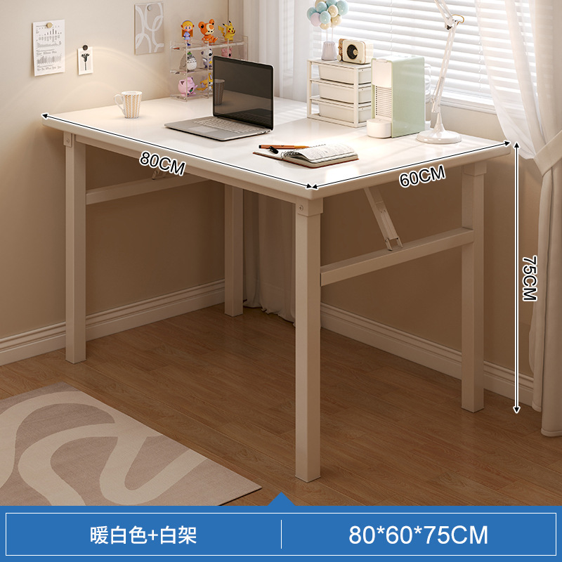 Mesa plegable, dormitorio de niñas, escritorio doméstico, escritorio de computadora simple, tabla rectangular, tabla larga, pequeño escritorio de trabajo image 16