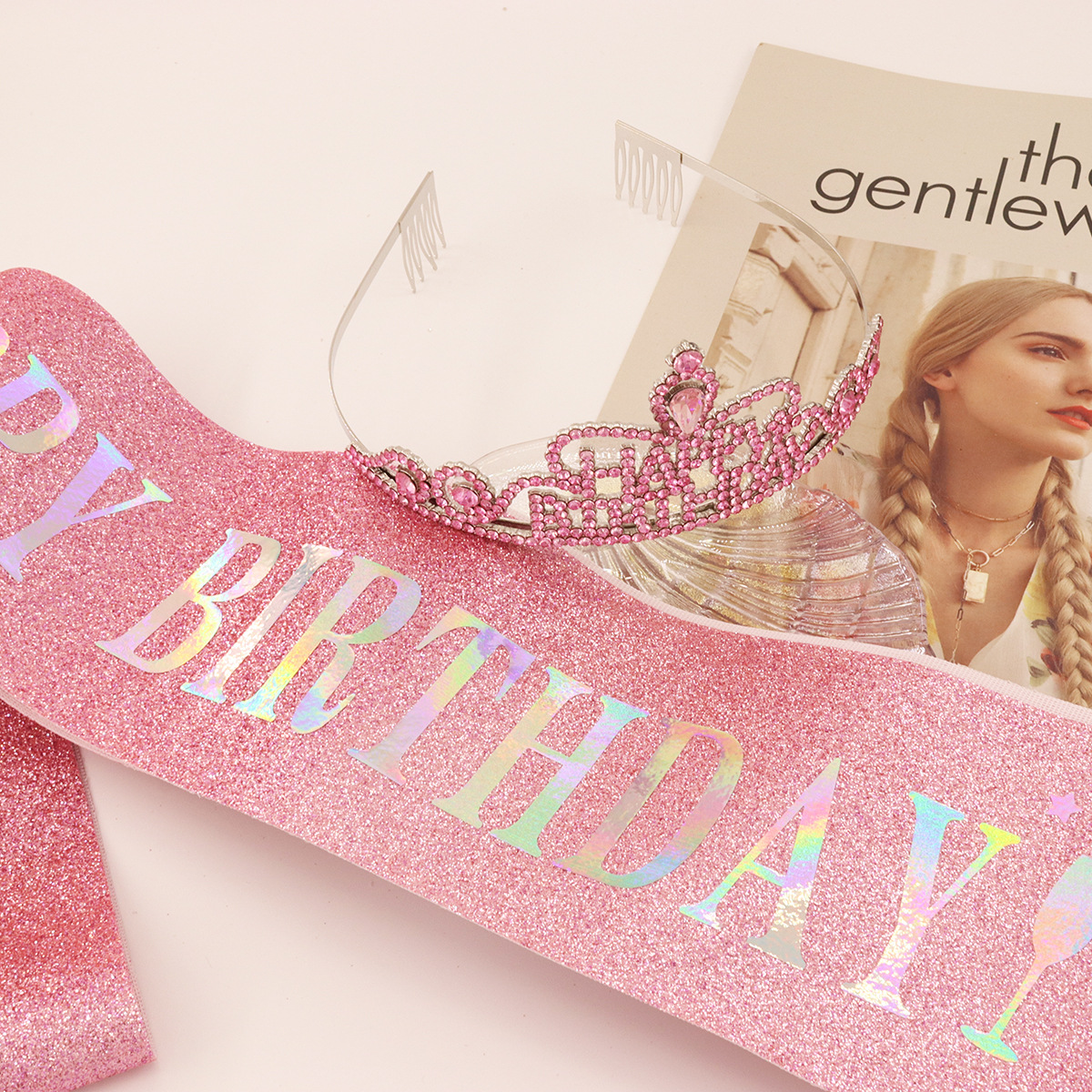 40g Weight Costume Props Event & Party Supplies 1 Piece, 1 Set Quantity Birthday Occasion Letter Pattern Princess Style Princess Letter Cloth Birthday Costume Props 4