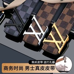 軽くて豪華で尊い男性のベルトの格子の紋様の本革の純粋な牛革のベルトのカジュアルなビジネスの潮流のズボンのベルトの現物