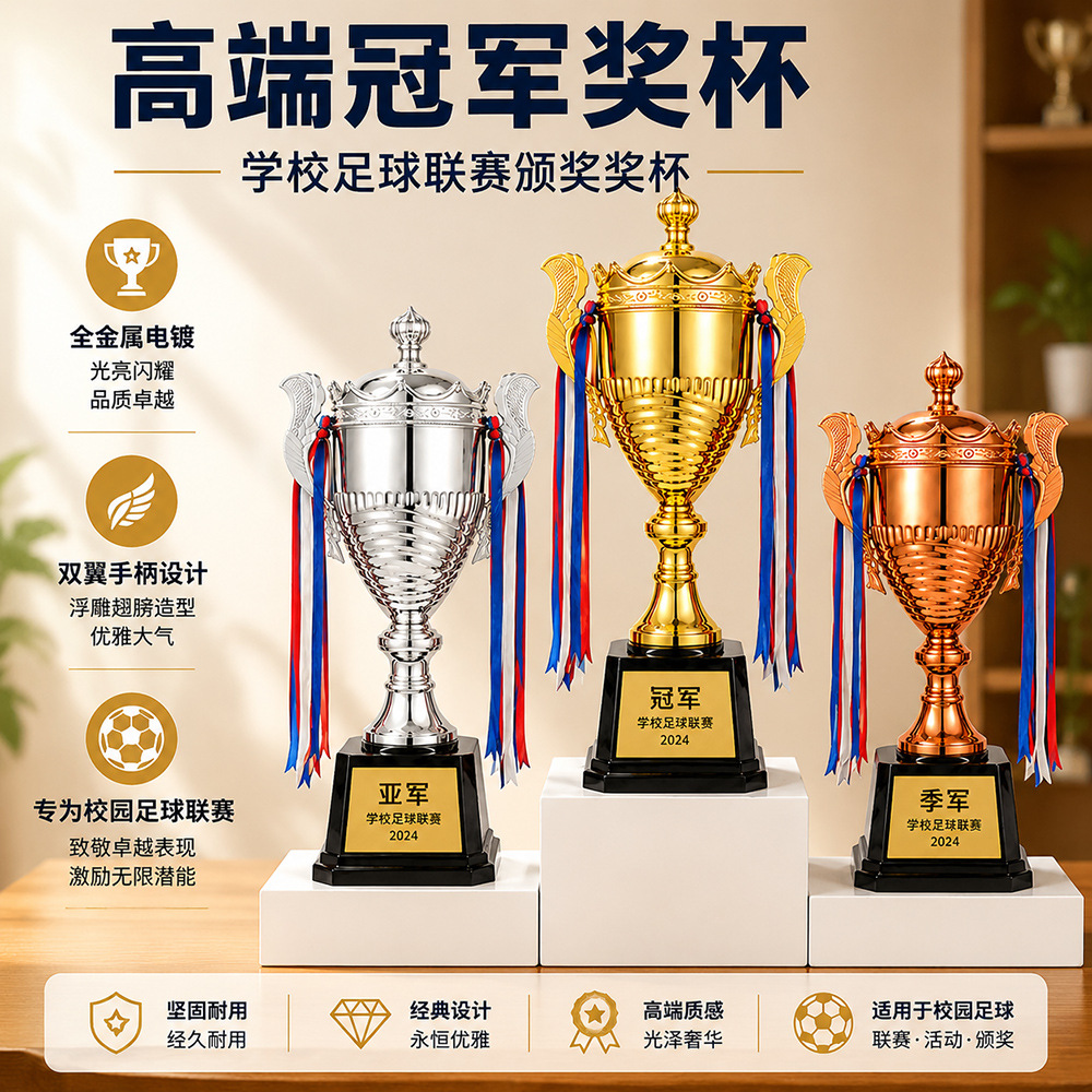 Gran Trofeo de Metales Tercer Campeón Premios Oro, Plata y Bronce Dragon Boat Fútbol Juegos de Baloncesto Transfronterizos