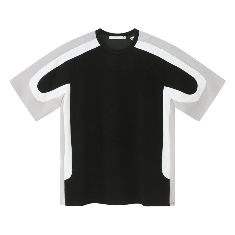 MTLClothes ropa de Hombre | 2023 verano nuevo estilo coreano estilo deportivo suelto costura pantalones manga corta Camiseta traje