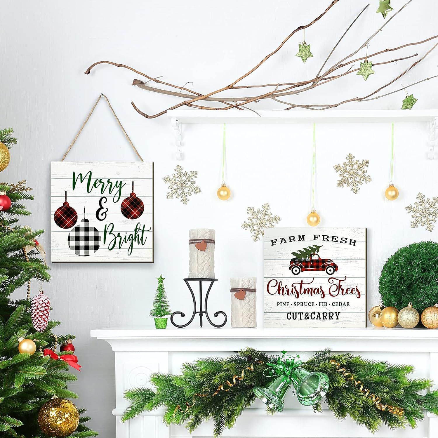 Navidad árbol de Navidad Santa Claus inglés kanglu pintura decorativa hogar sofá Fondo pared decoración sin marco pintura núcleo