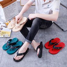 休舒适男士个性潮流时尚防滑PVC塑料人字拖 夏季户外沙滩夹脚凉拖