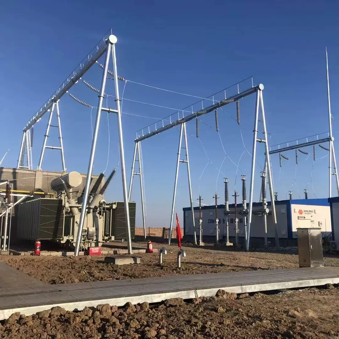 定制电力构架厂家制作钢结构变电站构架设备支架户外构架避雷针