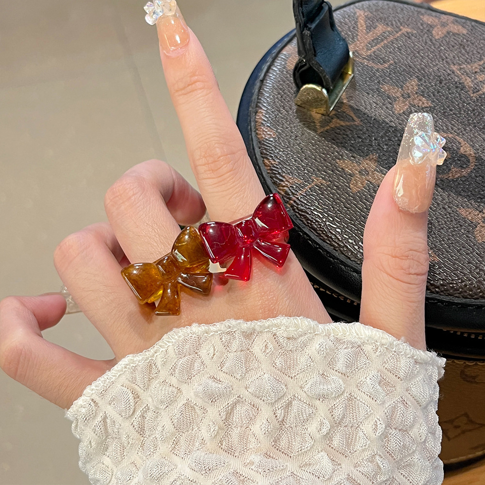 Cute Acrylic Bow Knot Women's Rings display picture 1