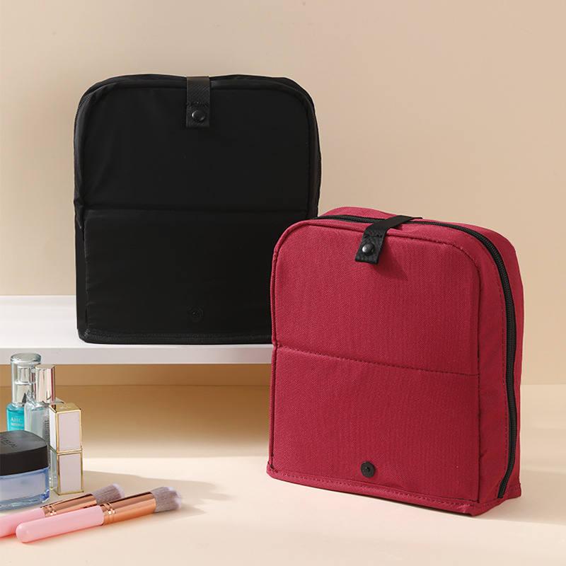 Bolsa de maquillaje de maquillaje de gran capacidad portátil multifuncional desmontable plegable portátil bolsa de maquillaje vertical plegable