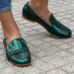 Ebay Foreign Trade Spring 2023 New Stone Pattern Flat Tassel 40-43 plus size Round Head Loafers
