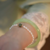 Bracelet jade from pearl, 14 carat, internet celebrity, Birthday gift