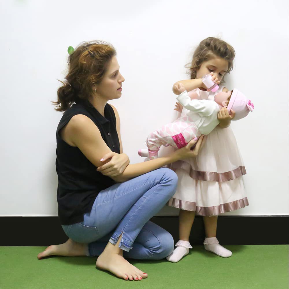 Muñecas pesadas para niños acompañan a los bebés con los ojos cerrados una muñeca de sueño muñeca de 22 pulgadas para apoyar el cabello