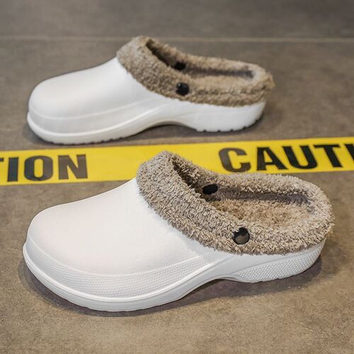 Men's winter new cotton slippers, home indoor non-slip soft thick sole, couple's outer wear, plus velvet, warm fluffy slippers