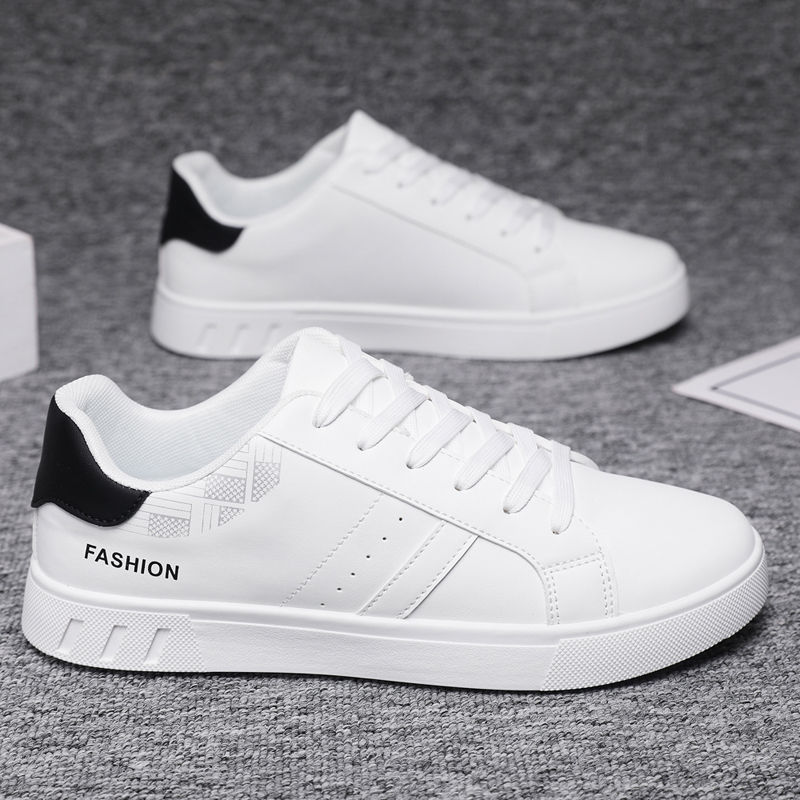 Zapatos blancos transfronterizos para hombres 2024 nuevos zapatos de hombre de verano tendencia versátil zapatos de skate transpirables para jóvenes zapatos casuales de tamaño grande