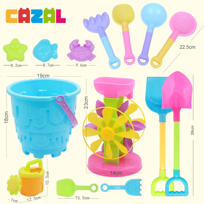 Juguetes para niños baratos y asequibles de gran tamaño, juguetes para niños, pala y barril para jugar con arena, herramientas de agua junto al mar