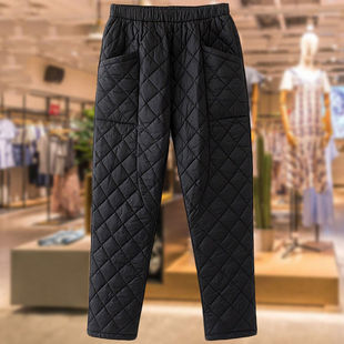 Plus-Size Winter New Loose Thick Warm Cotton Pants for Middle-Aged and Elderly Women 100kg