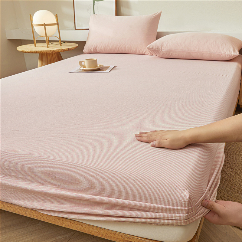2025 nueva sábana de algodón 100 funda protectora de colchón de algodón 2025 nueva sábana universal todo incluido de cuatro estaciones 3
