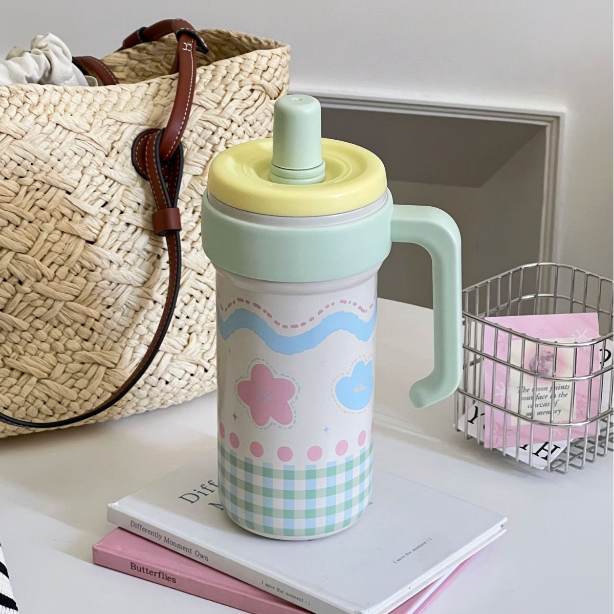 ◑ Flor pequeña a cuadros-1000ML