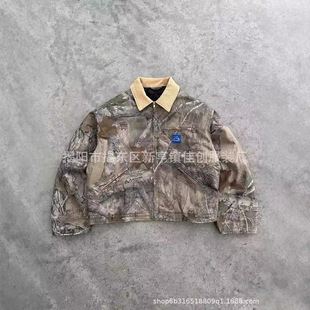 Fashion Jacket suit 2024 Trendy Brand Cross-border New American Style Distinctive Street Design Camouflage Spring and Autumn New
