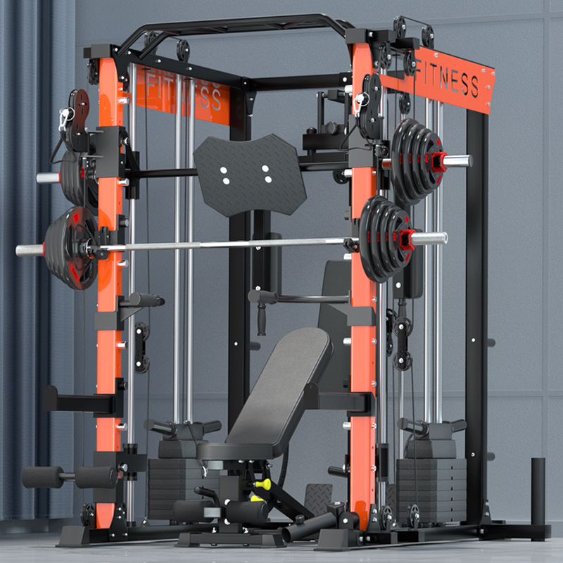 Smith Machine en cuclillas pórtico hogar multifuncional equipo de fitness pájaro volador estante de banco comercial entrenador integral