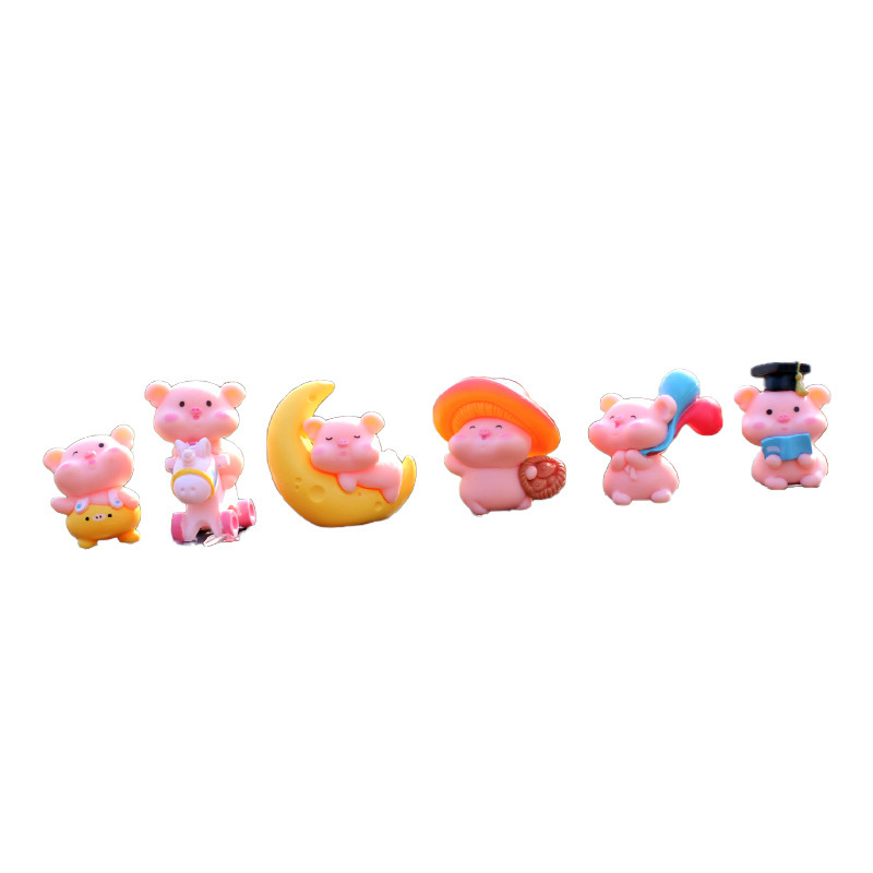 Adornos de automóviles, accesorios, consola central, pantalla, fiesta, muñeca de cerdo feliz, accesorios de decoración lindos para automóvil femenino