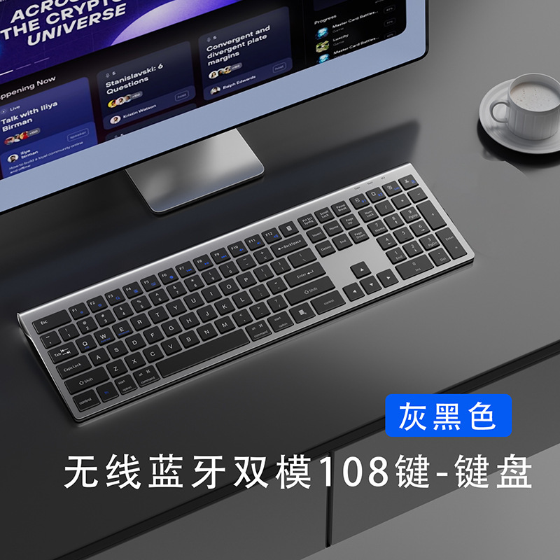 ミニデュアルモードワイヤレスBluetoothキーボードとマウスのセットは、デルのコンピューター、タブレット、携帯電話に適しており、女性のオフィスでのタイピングに最適です。|undefined
