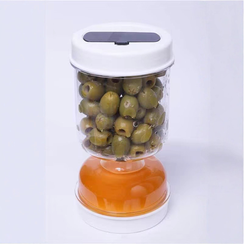 クロスボーダー2023特許製品乾湿分離フォーク付きキムチ缶キッチン食品密封保存缶|undefined