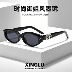 时尚gm墨镜百搭防晒高级感猫眼太阳镜网红夏出街防紫外线太阳眼镜