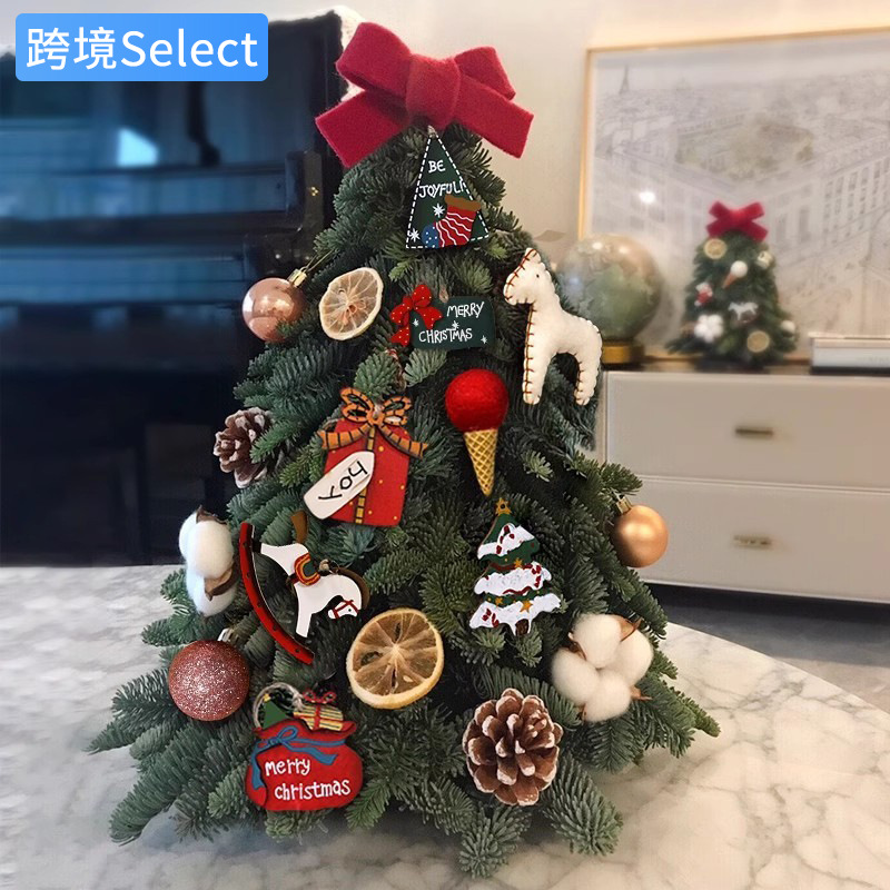 Shengyuan explosión de escritorio PE decoración del árbol de Navidad mini conjunto de decoración de ventanas de Navidad