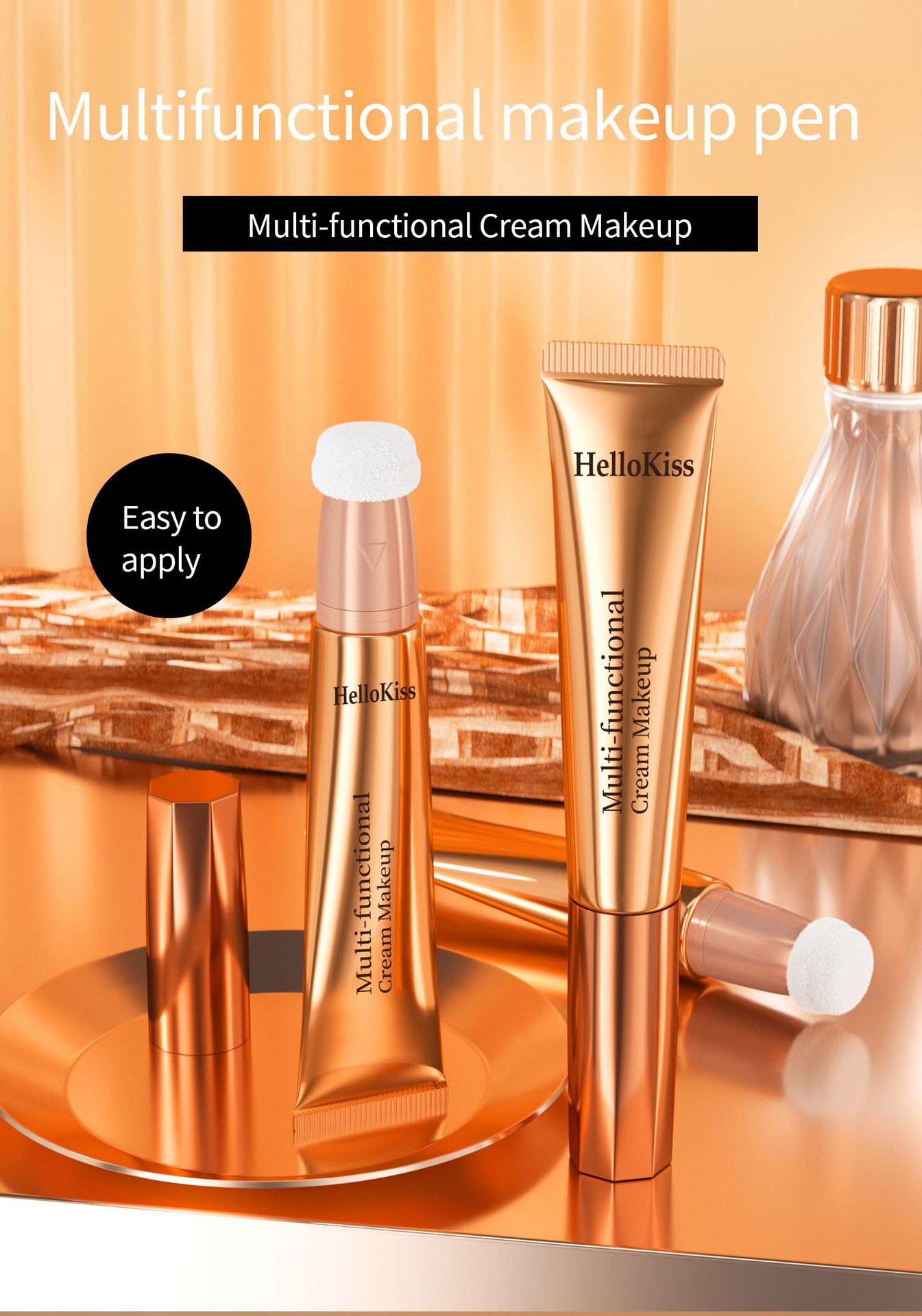 HelloKiss Liquid Highlighter Contouring Multi-functional Makeup Pen Sponge Tip Fine Sparkling Highlighter Liquid Blush Cross-border details Picture
