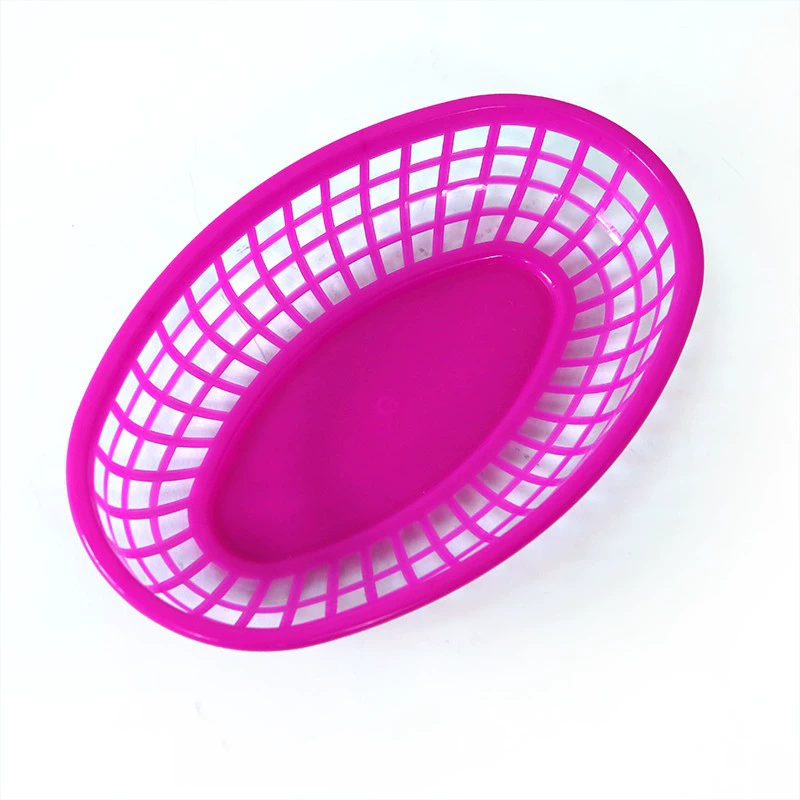 Прямые поставки с фабрики, пластиковая овальная корзина с фруктами, корзина для овощей, корзина для гамбургеров, корзина для хлеба с жареной курицей