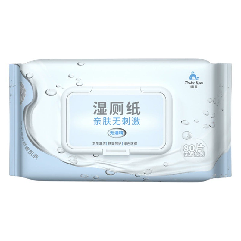 Влажная туалетная бумага 80 перекачка может быть смыта для домашнего портативного подавления