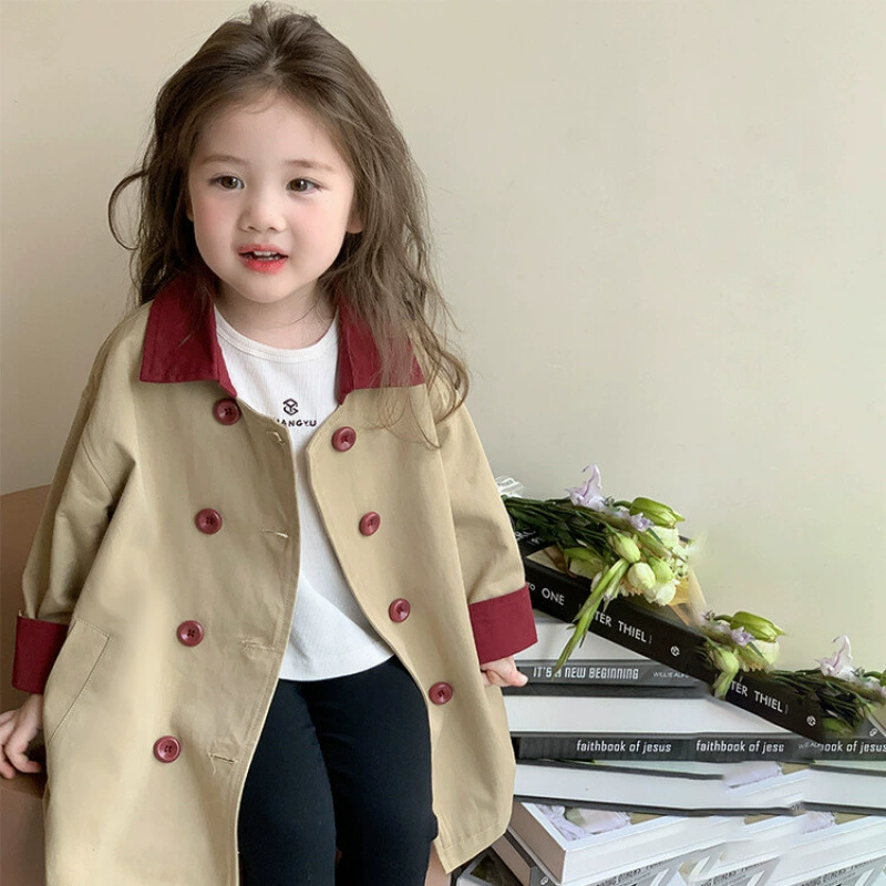 Tide, autumn children's long jacket girl's, Korean style, western style