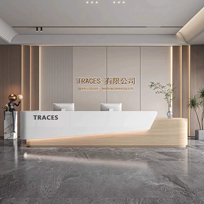 Простая стойка регистрации компании, стойка регистрации в вестибюле отеля, стойка обслуживания, стойка регистрации офиса, отдел продаж, бар, касса