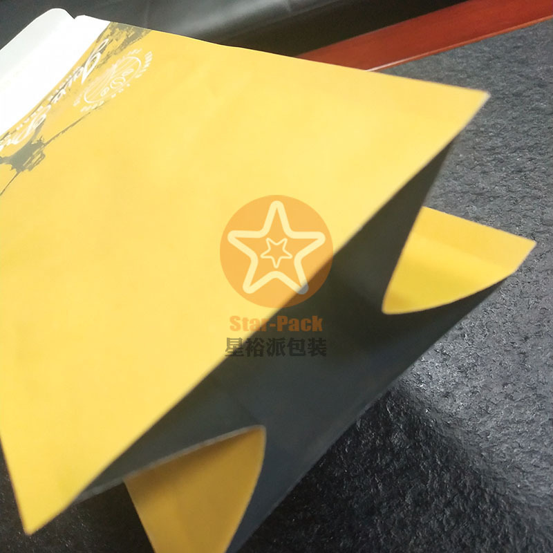 新品推广优惠定购自立自封牛皮纸塑咖啡铝箔袋 340克八边封咖啡袋
