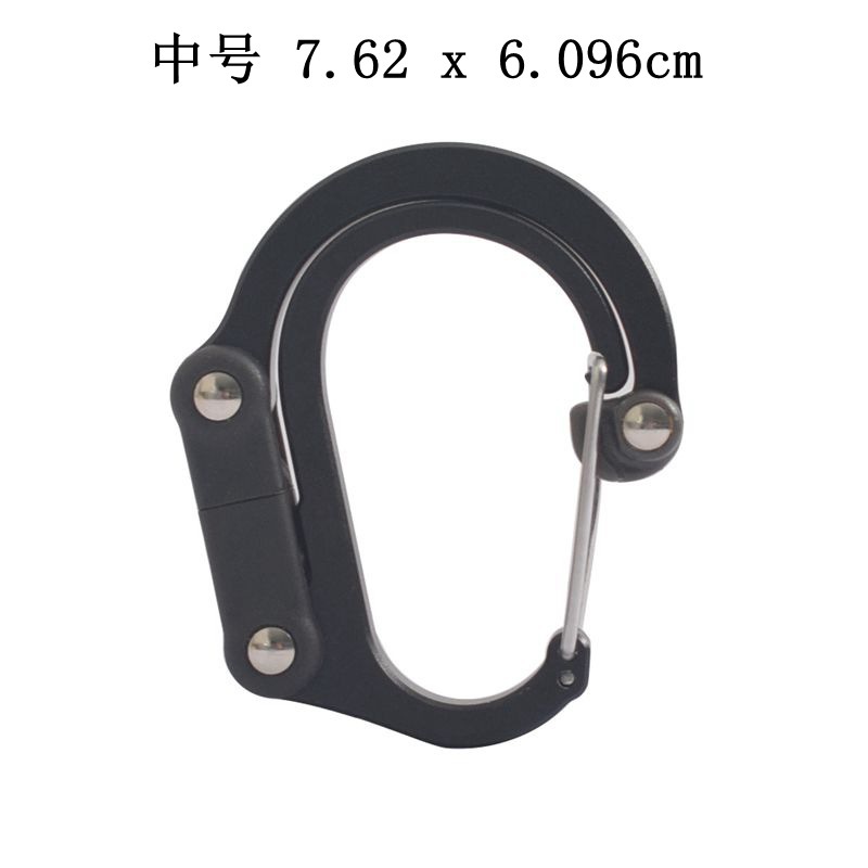 D-tipo de aleación de aluminio mosquetón 360 ° multi-funcional hebilla colgante de viaje al aire libre casual rápido colgante llavero ventas directas de fábrica