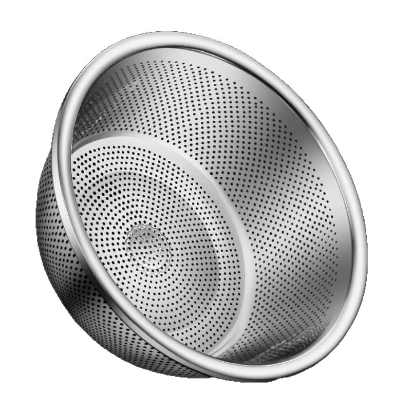 Lavadora de verduras de acero inoxidable de grado alimenticio cesto de drenaje de arroz lava tamiz de arroz lava lavabo de arroz cocina artefacto canasta de frutas doméstica cuenca de fuga