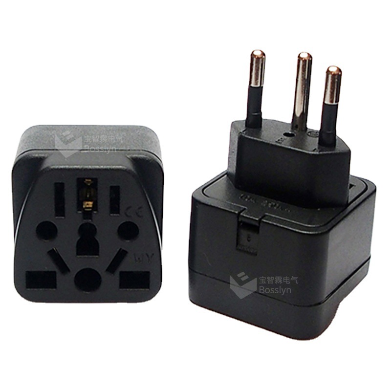 厂家直销瑞士带绝缘脚转换插头 欧式美式澳式意大利转瑞士转换头