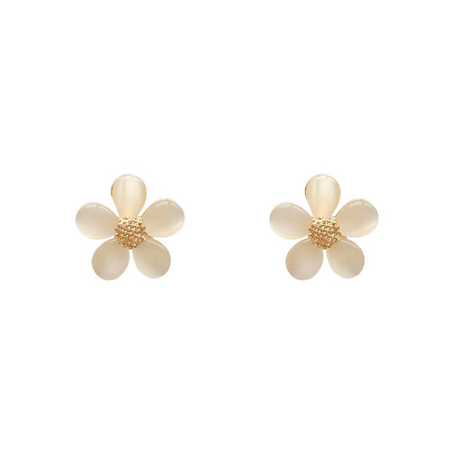 S925 Silver Needle Fashionable Sweet Pearl Earrings High Quality Wholesale Versatile Temperament Earrings Women's Diamond Geometric Earrings