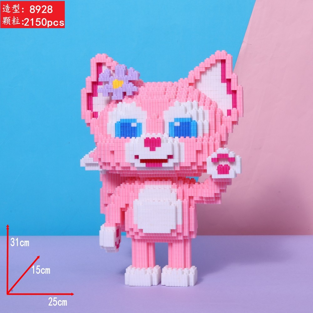 CLS moda Lesen lupa linebel pequeña partícula bloques de construcción juguetes para niños y niñas regalos cumpleaños