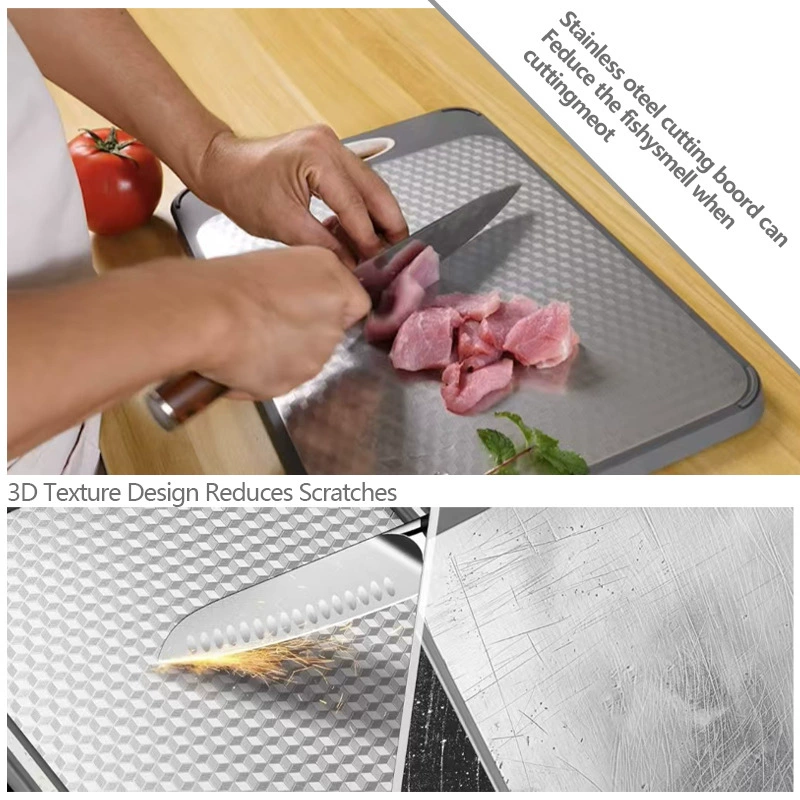 Double-sided cutting board stainless steel, Amazon, 3D